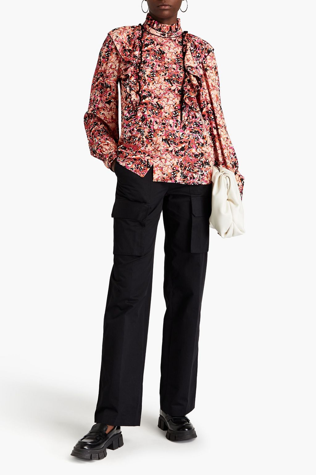 HOFMANN COPENHAGEN Celestine ruffled printed ECOVERO-twill blouse