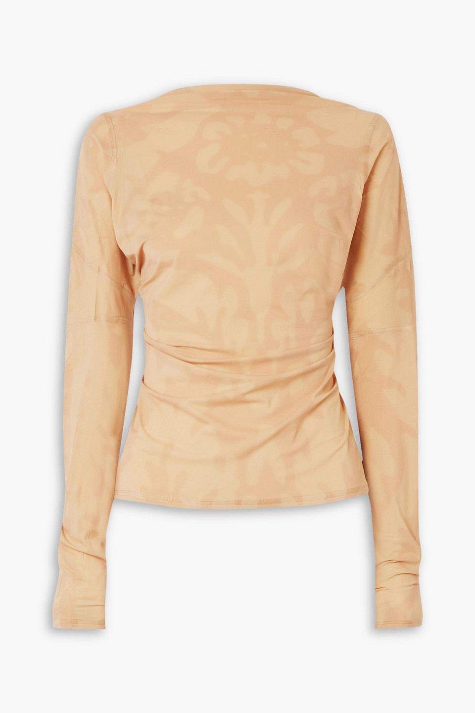 Ioannes Kylie Open-back Printed Stretch-jersey Top In Beige