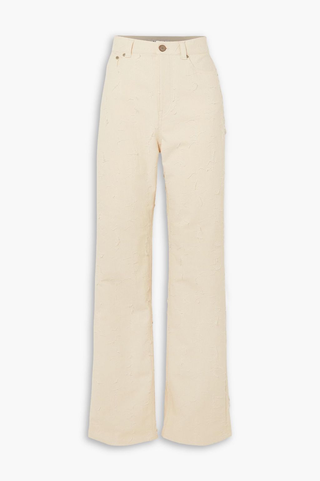ACNE STUDIOS Distressed high rise straight leg jeans THE OUTNET
