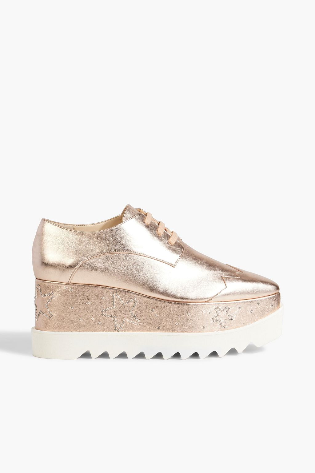 STELLA MCCARTNEY Elyse bead-embellished metallic faux leather