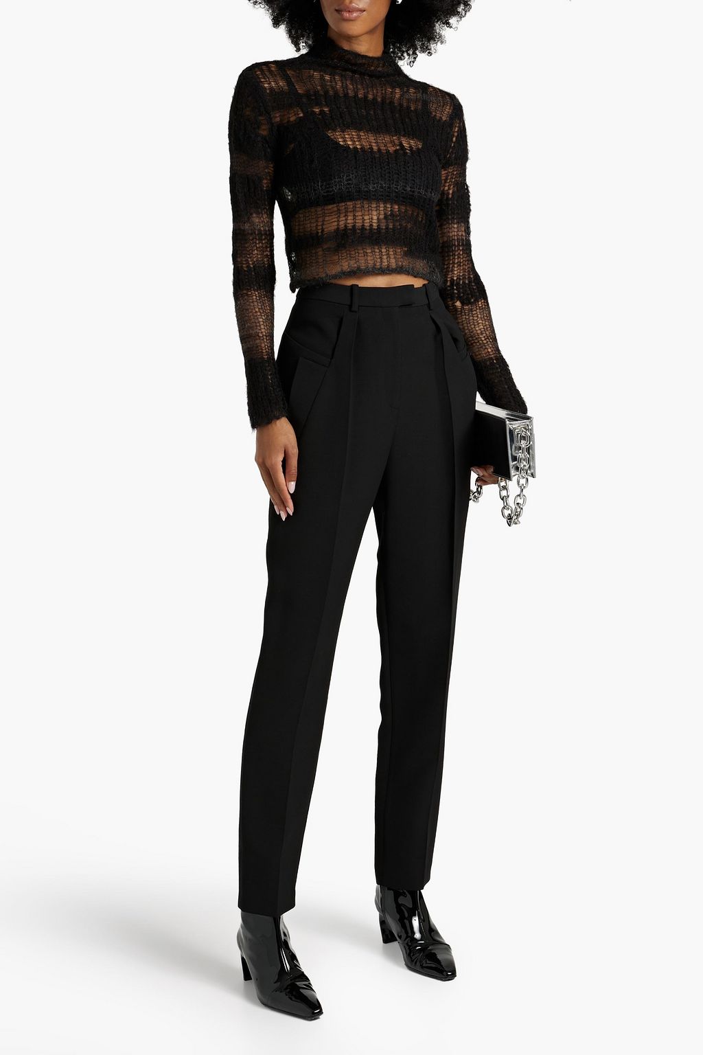 RAG & BONE Lilian open-knit alpaca-blend turtleneck sweater