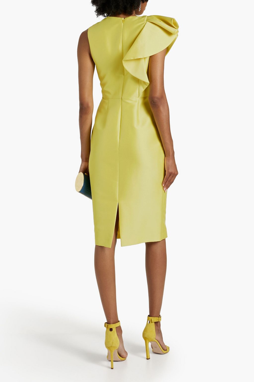 BADGLEY MISCHKA ファイユ ワンピース ラッフル付き