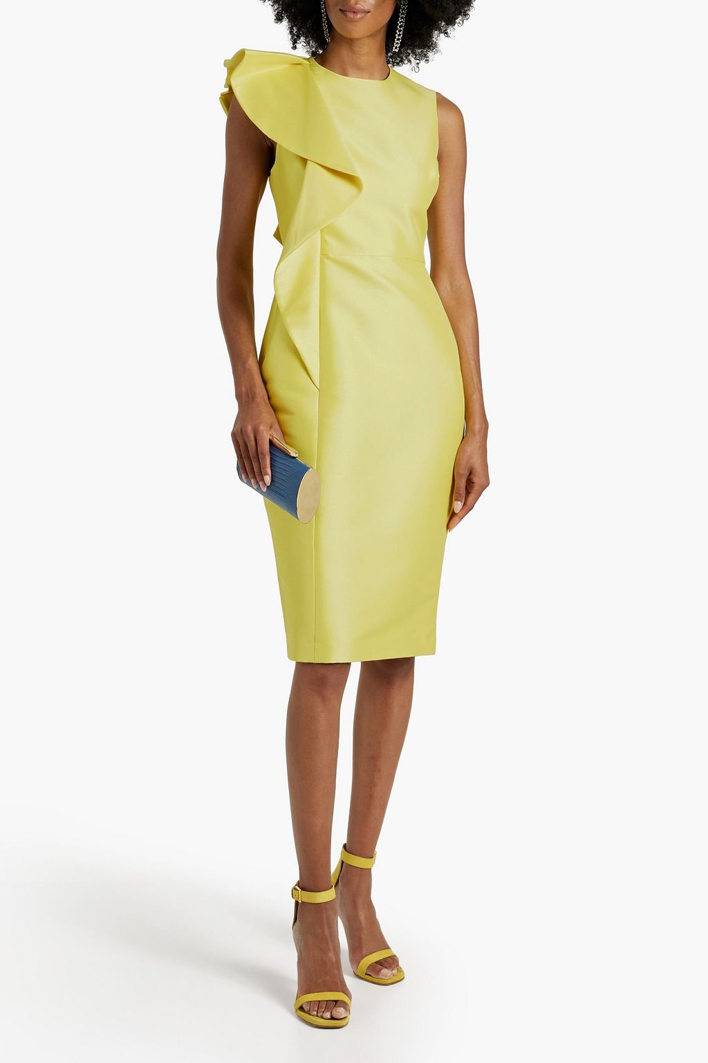 BADGLEY MISCHKA ファイユ ワンピース ラッフル付き