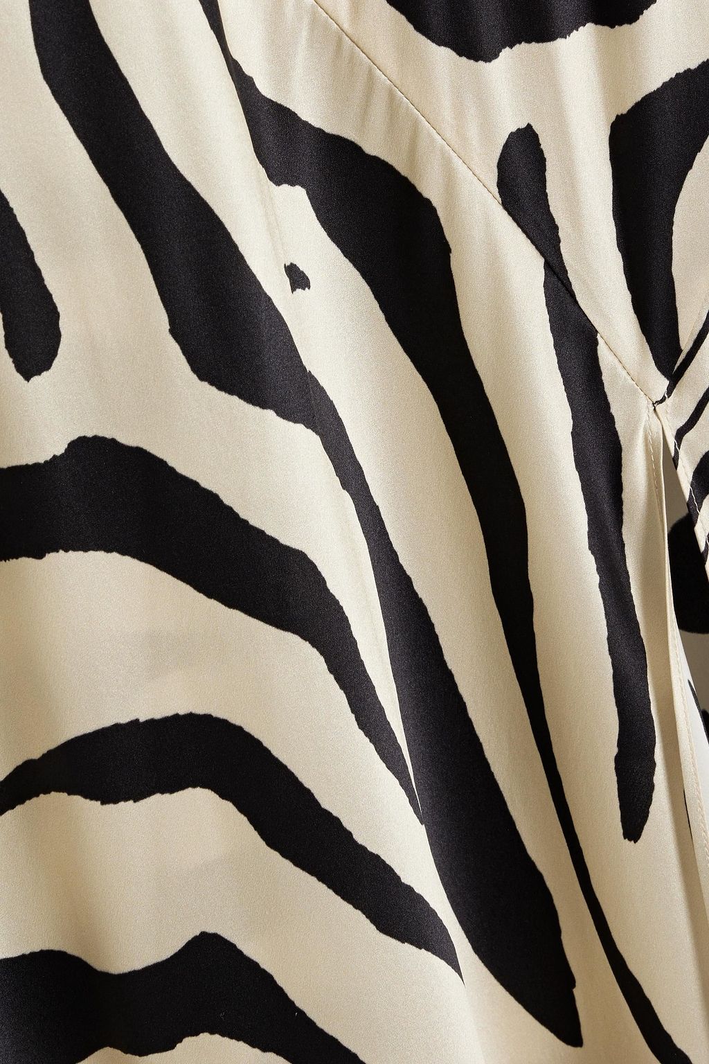 NICHOLAS Zebra-print silk-satin maxi dress
