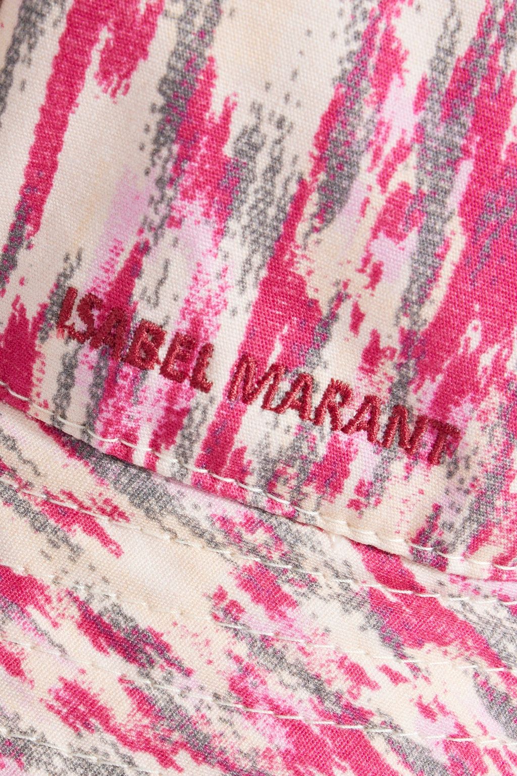 ISABEL MARANT قبعة شمس “إيدونا” من قطن الكنفا مزينة بطبعات