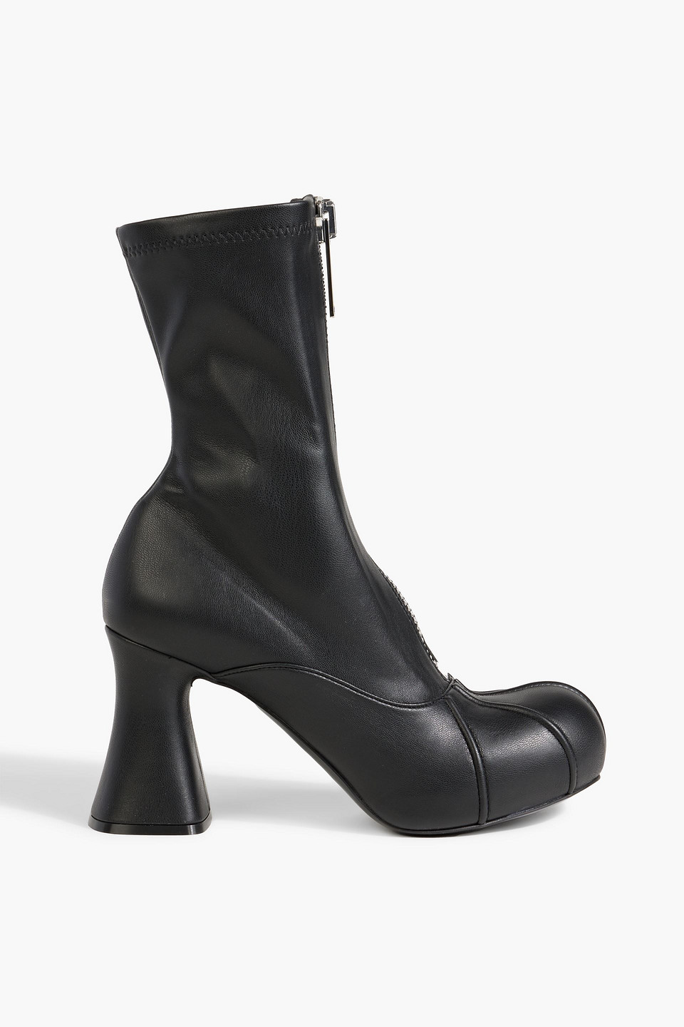 Stella Mccartney Faux-stretch Leather Ankle Boots In Black