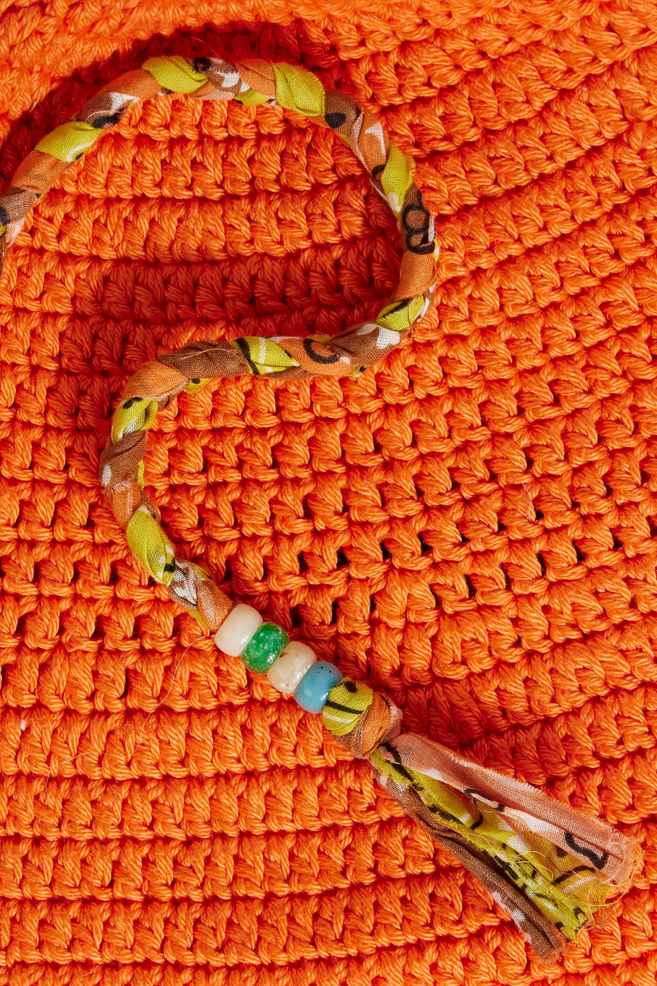 Antolina Paris Embellished Crocheted Cotton Bucket Hat In Orange