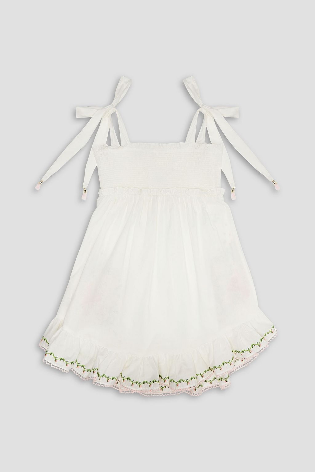 ZIMMERMANN Kids Carnaby embroidered cotton dress THE