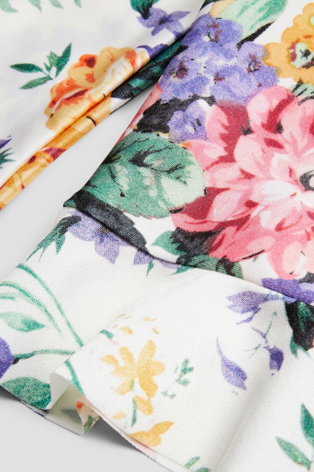 ZIMMERMANN Kids Allia ruffled floral-print rash guard