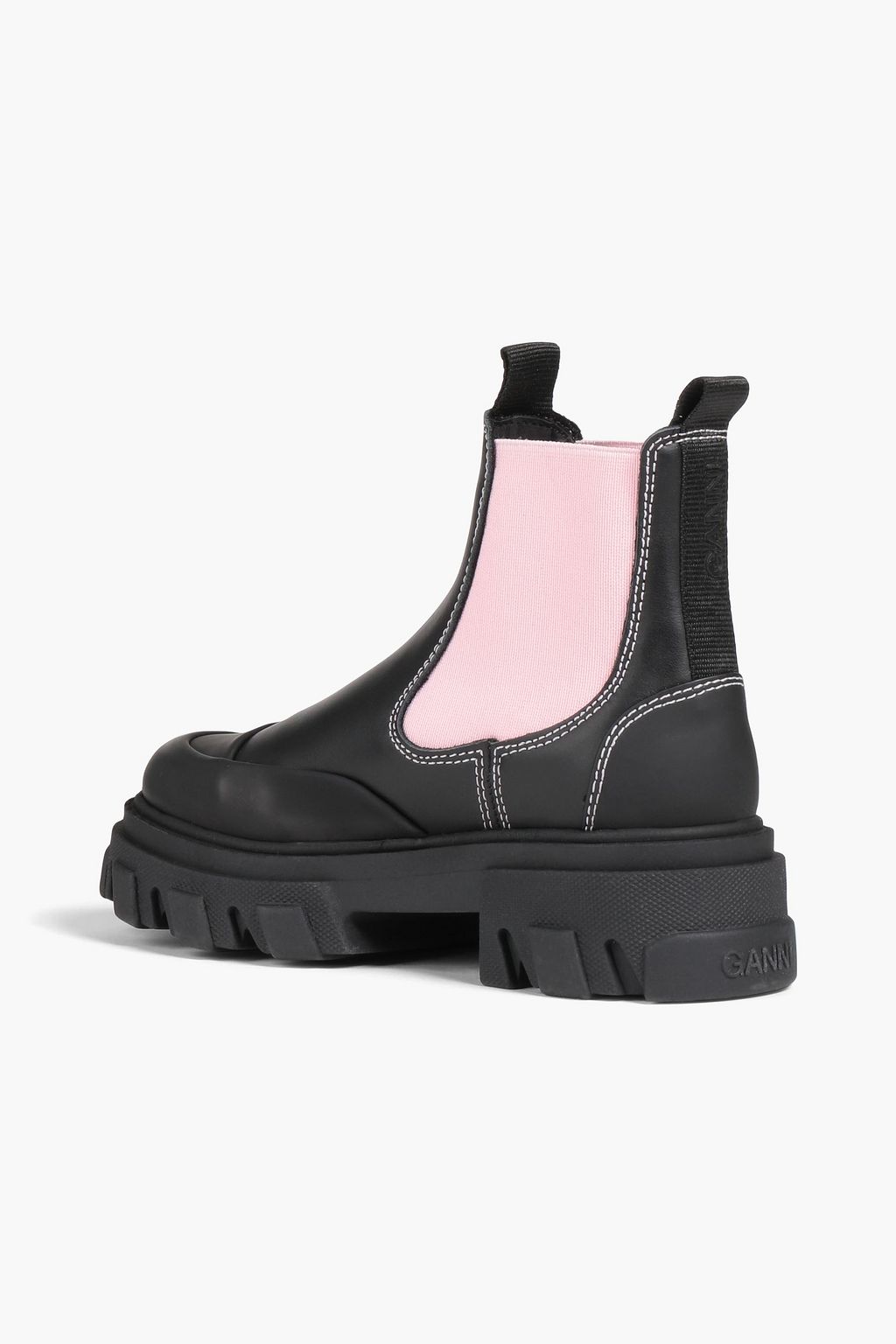 GANNI Forest Night two-tone leather  ankle boots