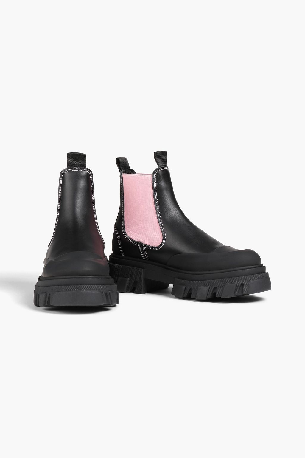 GANNI Forest Night two-tone leather  ankle boots
