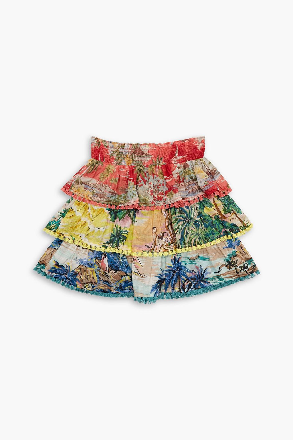 ZIMMERMANN Kids Juliette tiered printed cotton skirt
