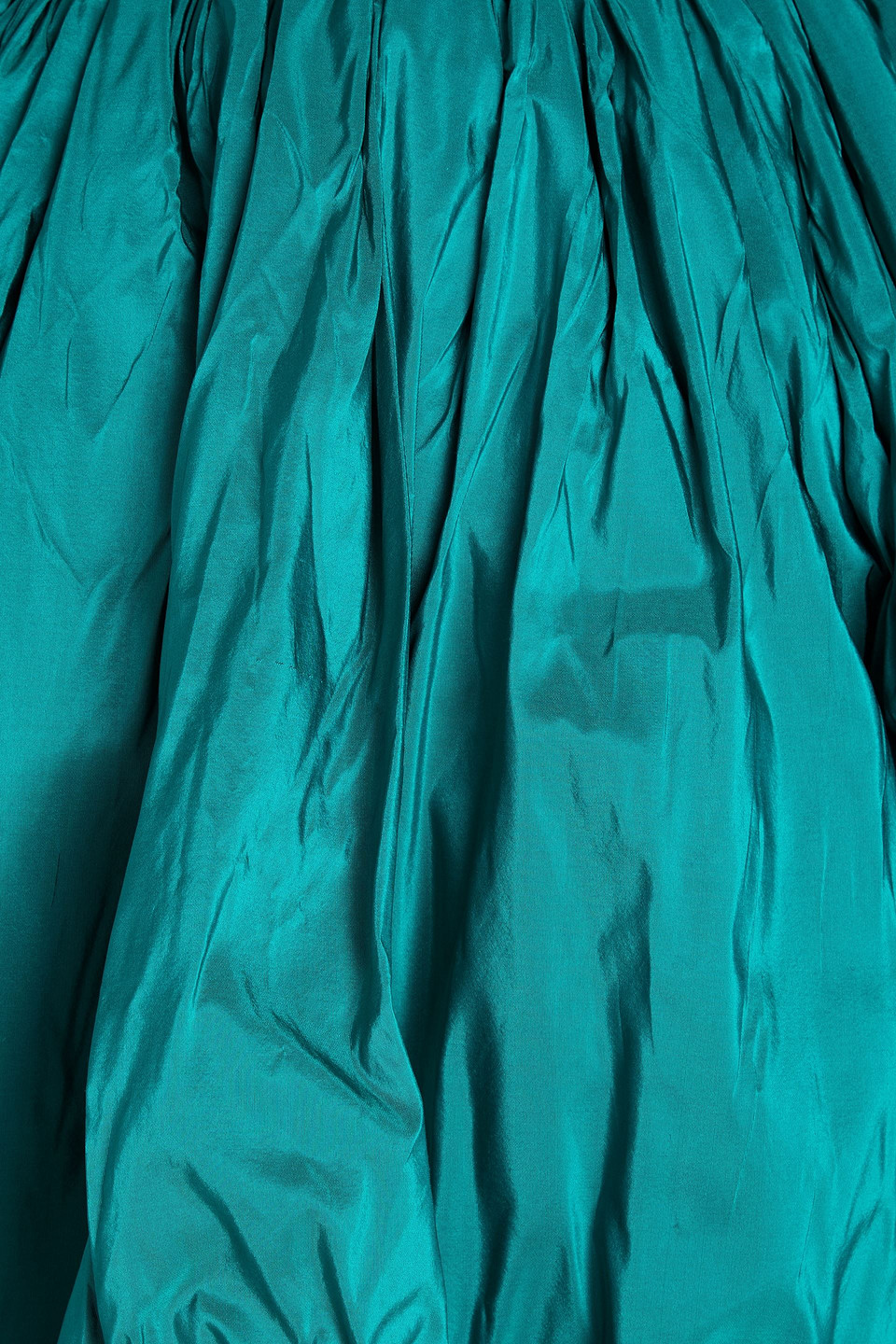 Oscar De La Renta Strapless Bow-embellished Silk-taffeta Mini Dress In Teal