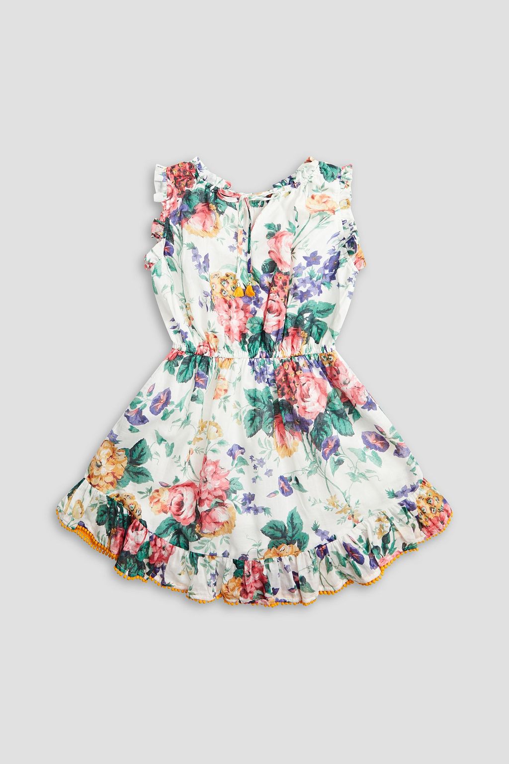 ZIMMERMANN Kids Allia ruffled floral-print cotton dress