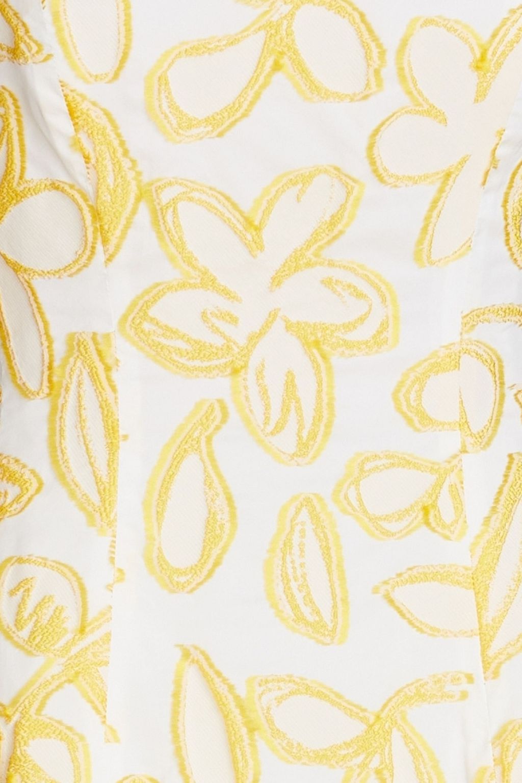 OSCAR DE LA RENTA Strapless fil coupé taffeta dress