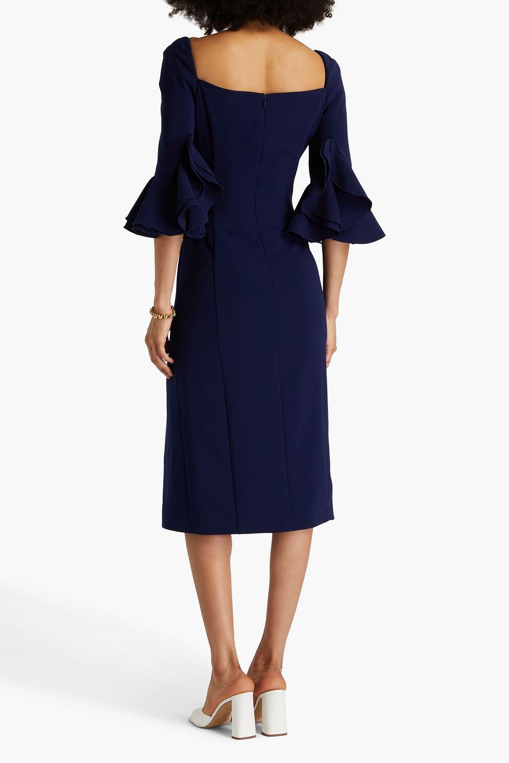 CAROLINA HERRERA ジャージー ミディワンピース