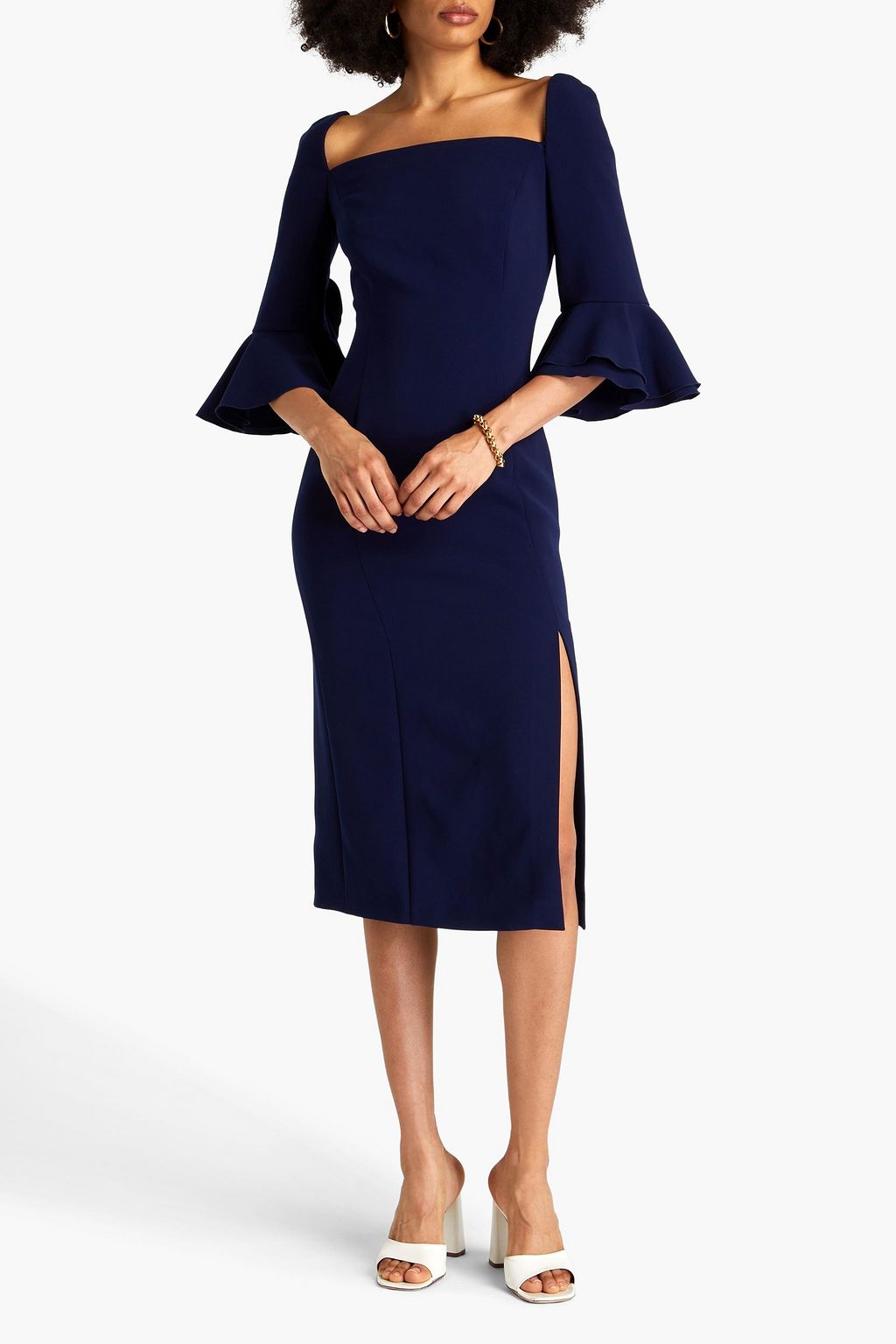 CAROLINA HERRERA ジャージー ミディワンピース