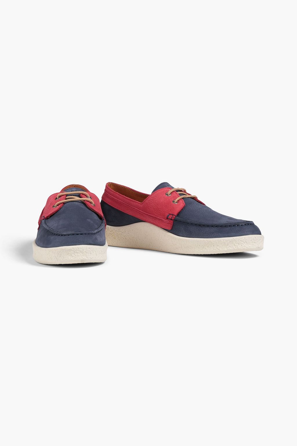 PS PAUL SMITH Costas two-tone nubuck boat shoes