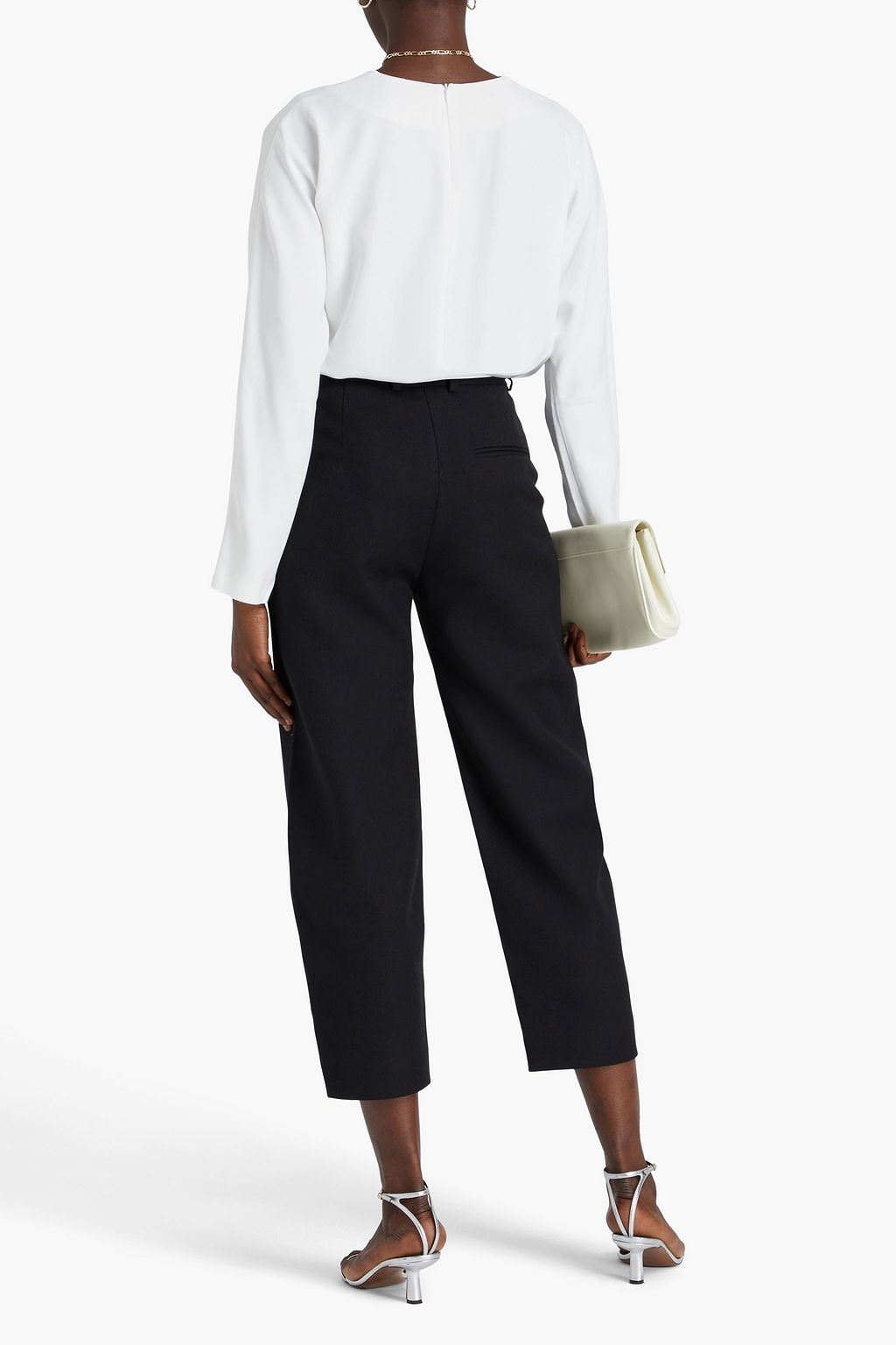 TOTEME Cropped cotton-blend twill tapered pants