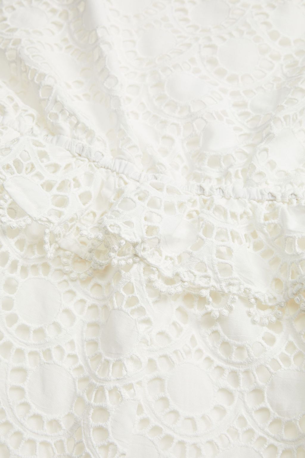 ZIMMERMANN Kids Allia ruffled broderie anglaise cotton playsuit