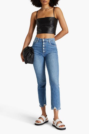 PAIGE Brigitte cropped mid-rise slim-leg jeans