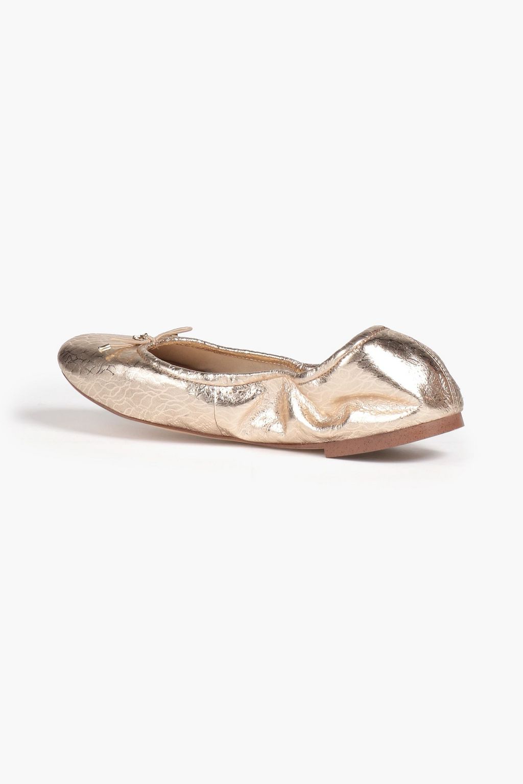 SAM EDELMAN Felicia printed metallic leather ballet flats