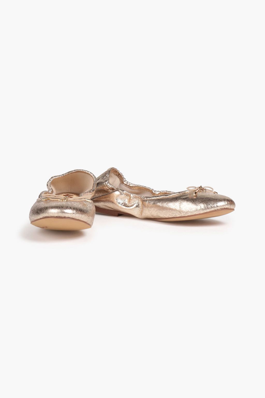 SAM EDELMAN Felicia printed metallic leather ballet flats