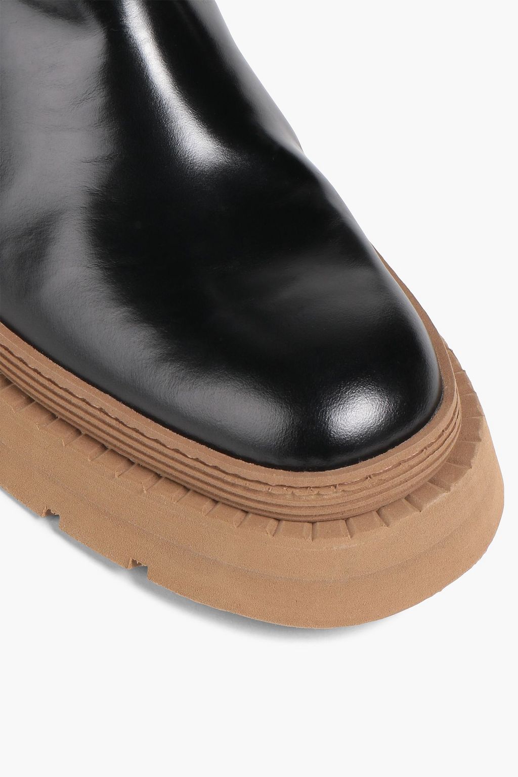 BRUNELLO CUCINELLI レザー ロングブーツ ビーズ付き