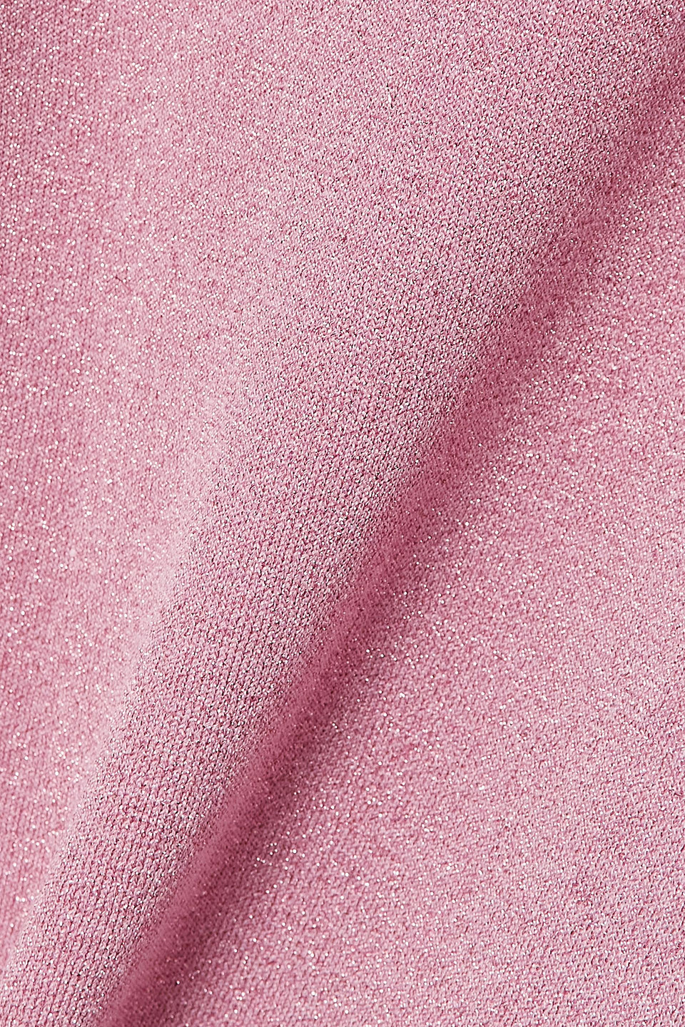 Jw Anderson Cut-out Metallic Asymmetric Top In Baby Pink