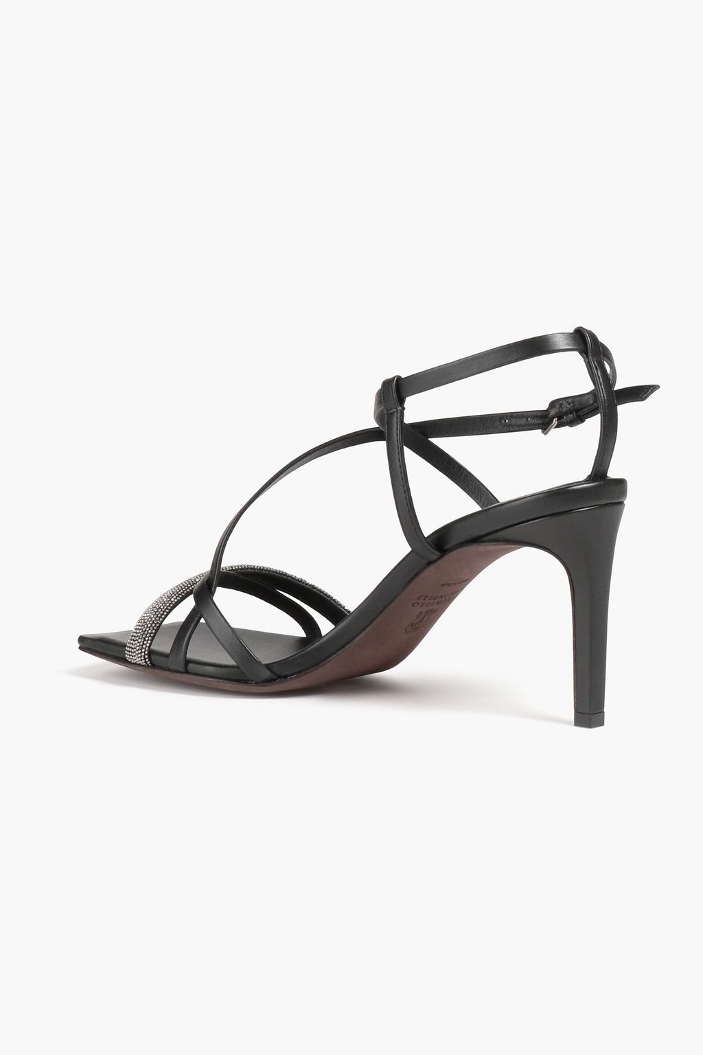 BRUNELLO CUCINELLI Sandalen aus Leder mit Zierperlen