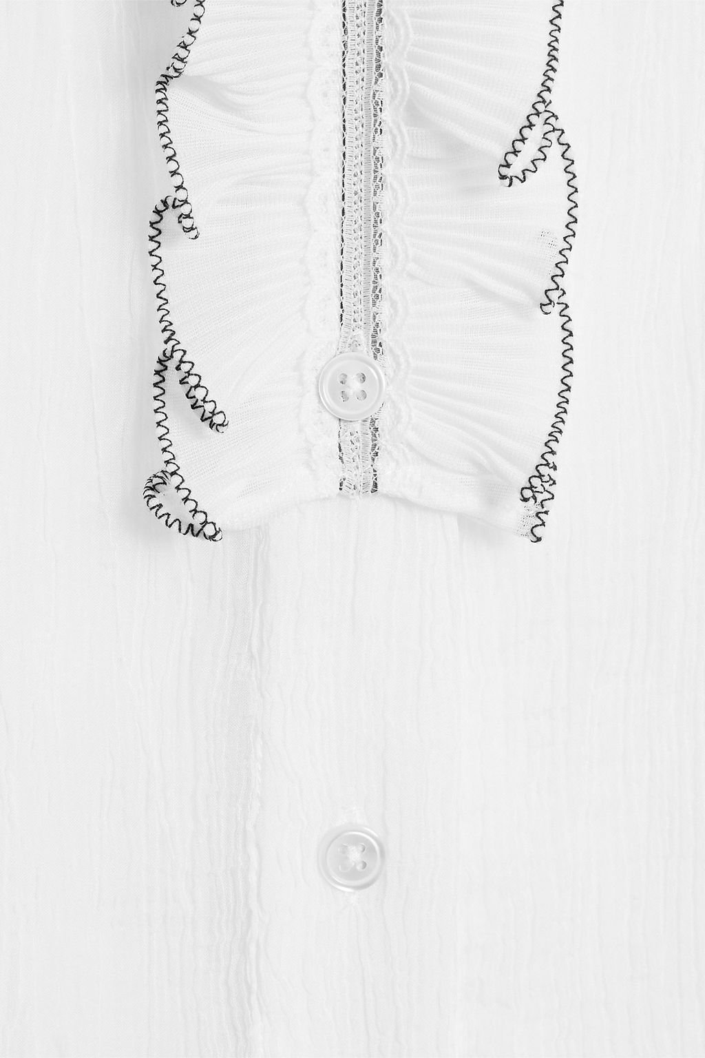 ANNA SUI Ruffled Lyocell-georgette blouse