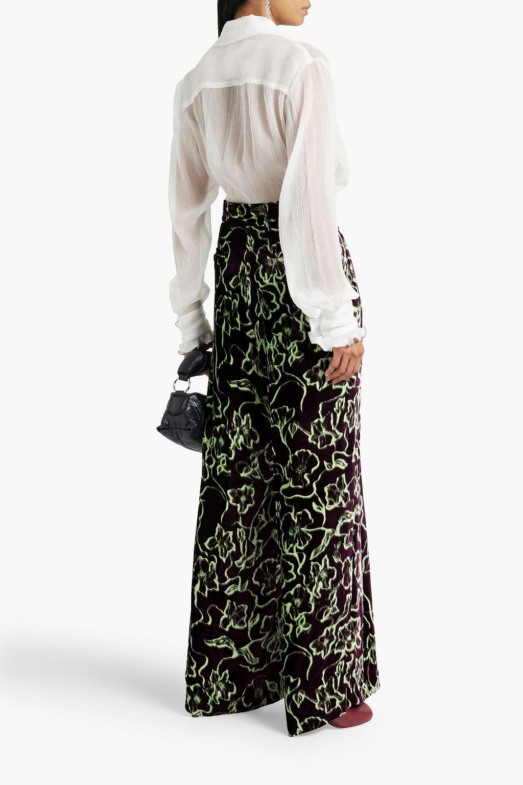 ANNA SUI Ruffled Lyocell-georgette blouse