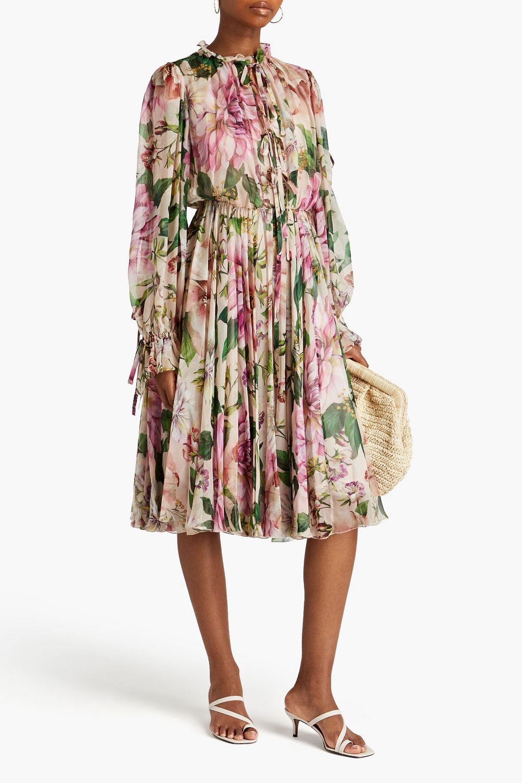 DOLCE & GABBANA Floralprint midi dress Sale up to 70