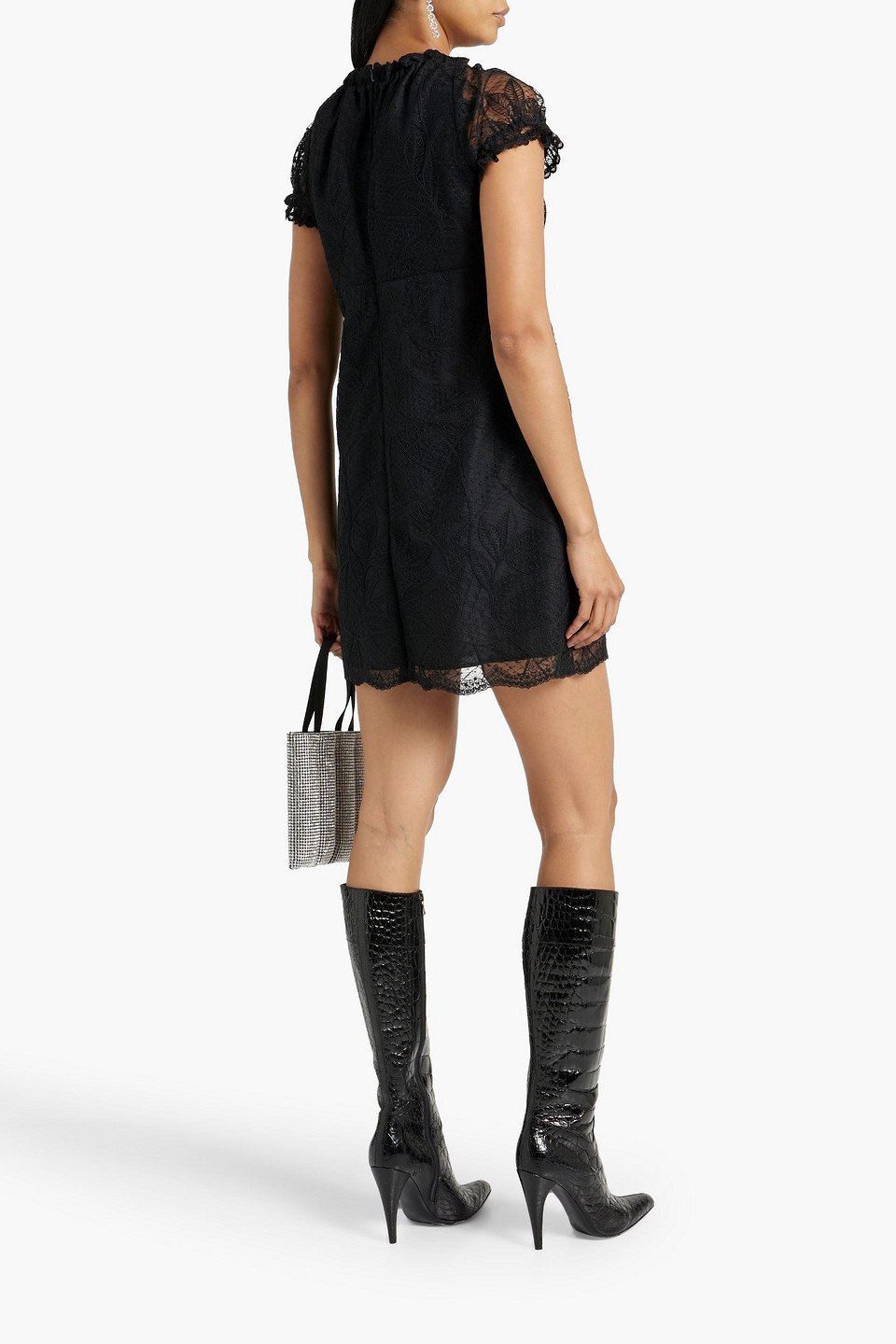 Anna Sui Minikleid Aus Spitze In Black