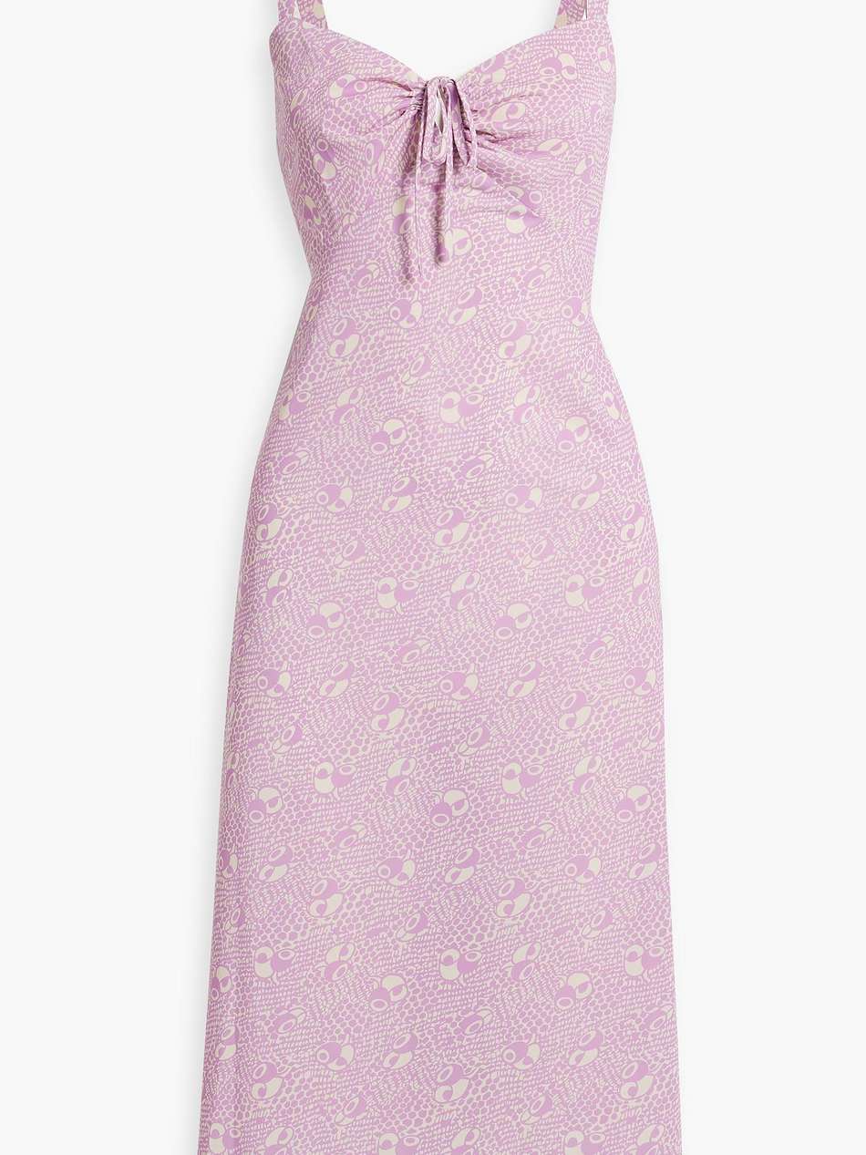 printed satin-jersey dress