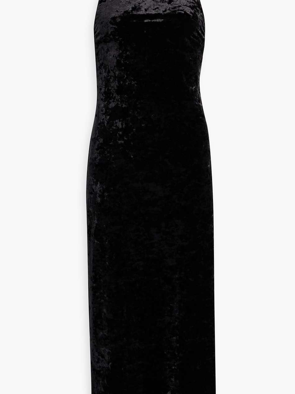 crushed-velvet maxi dress