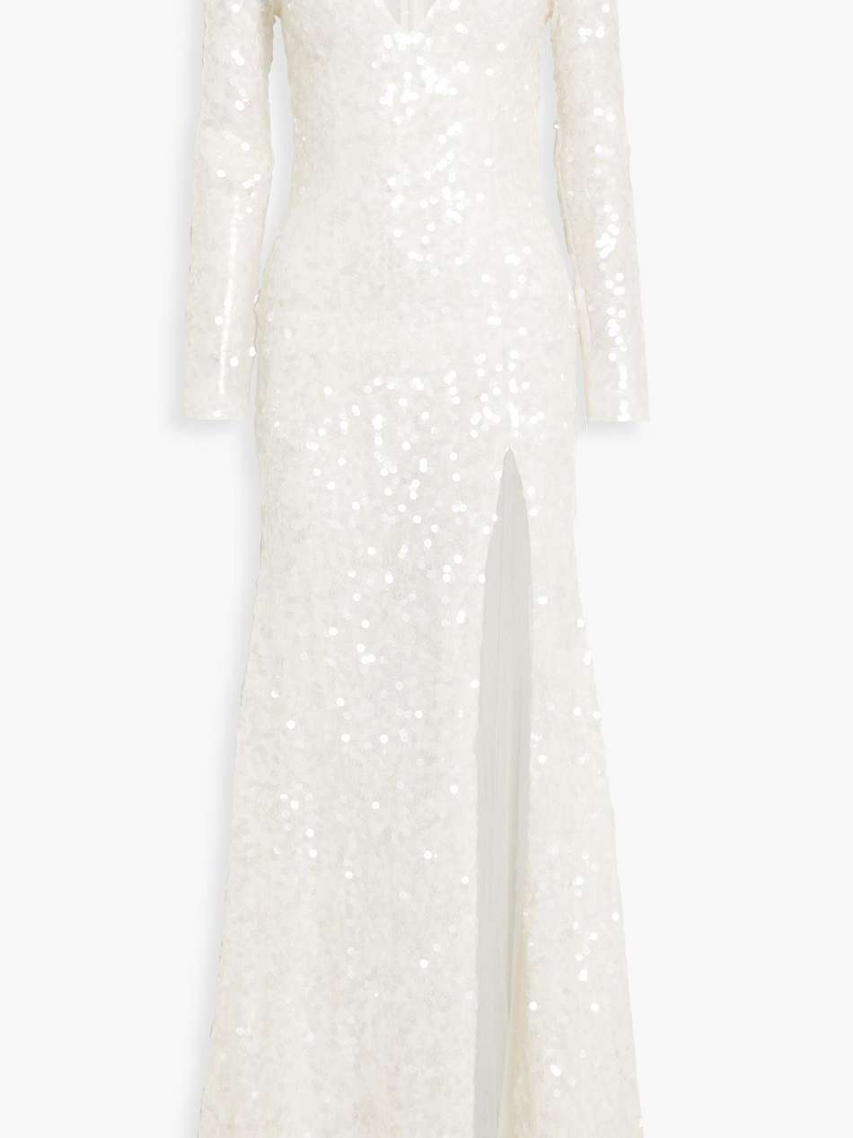 fleur sequined tulle gown
