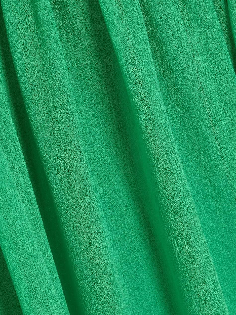 gathered chiffon midi dress