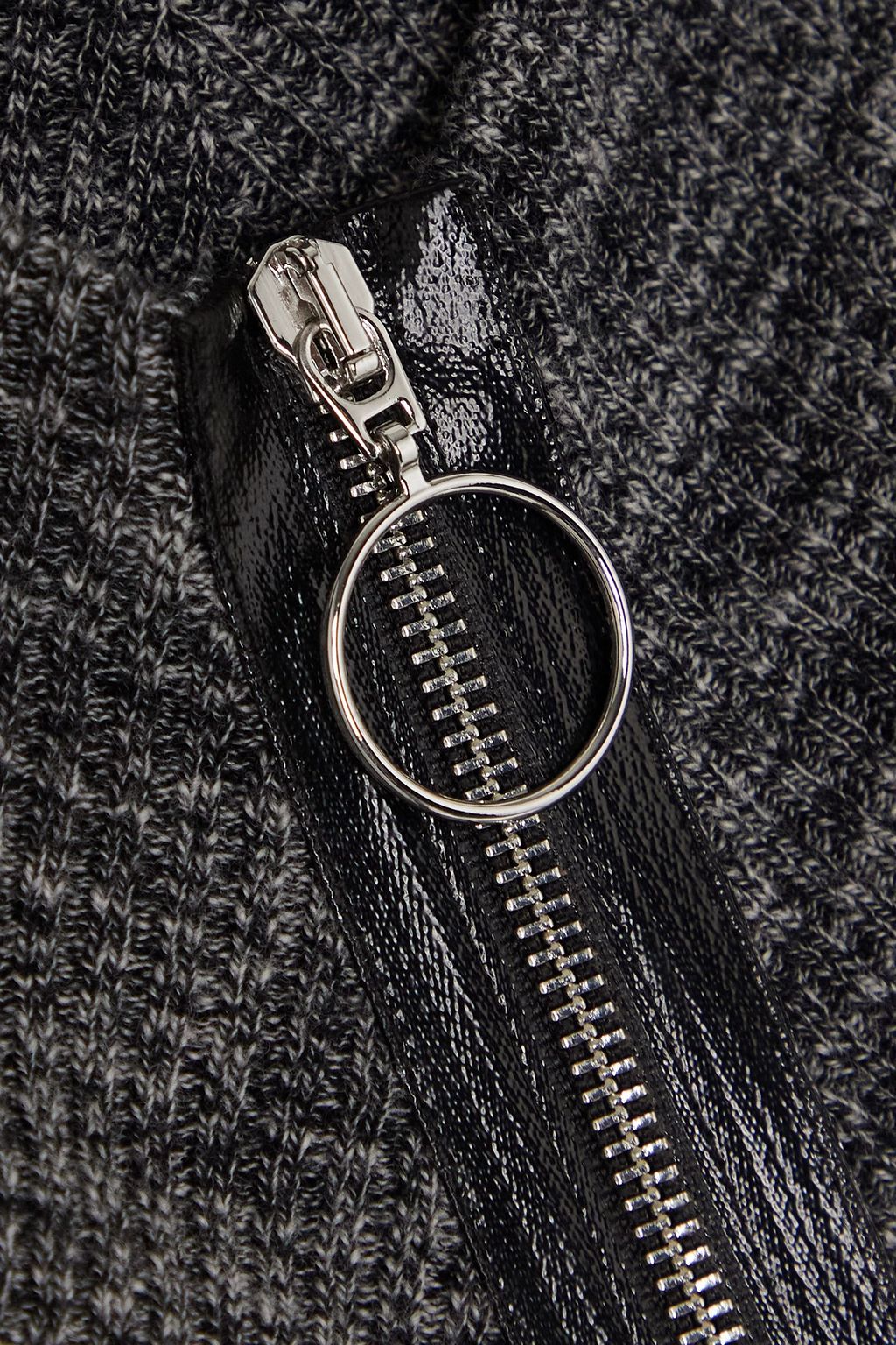 CHRISTOPHER KANE Cold-shoulder wool half-zip sweater
