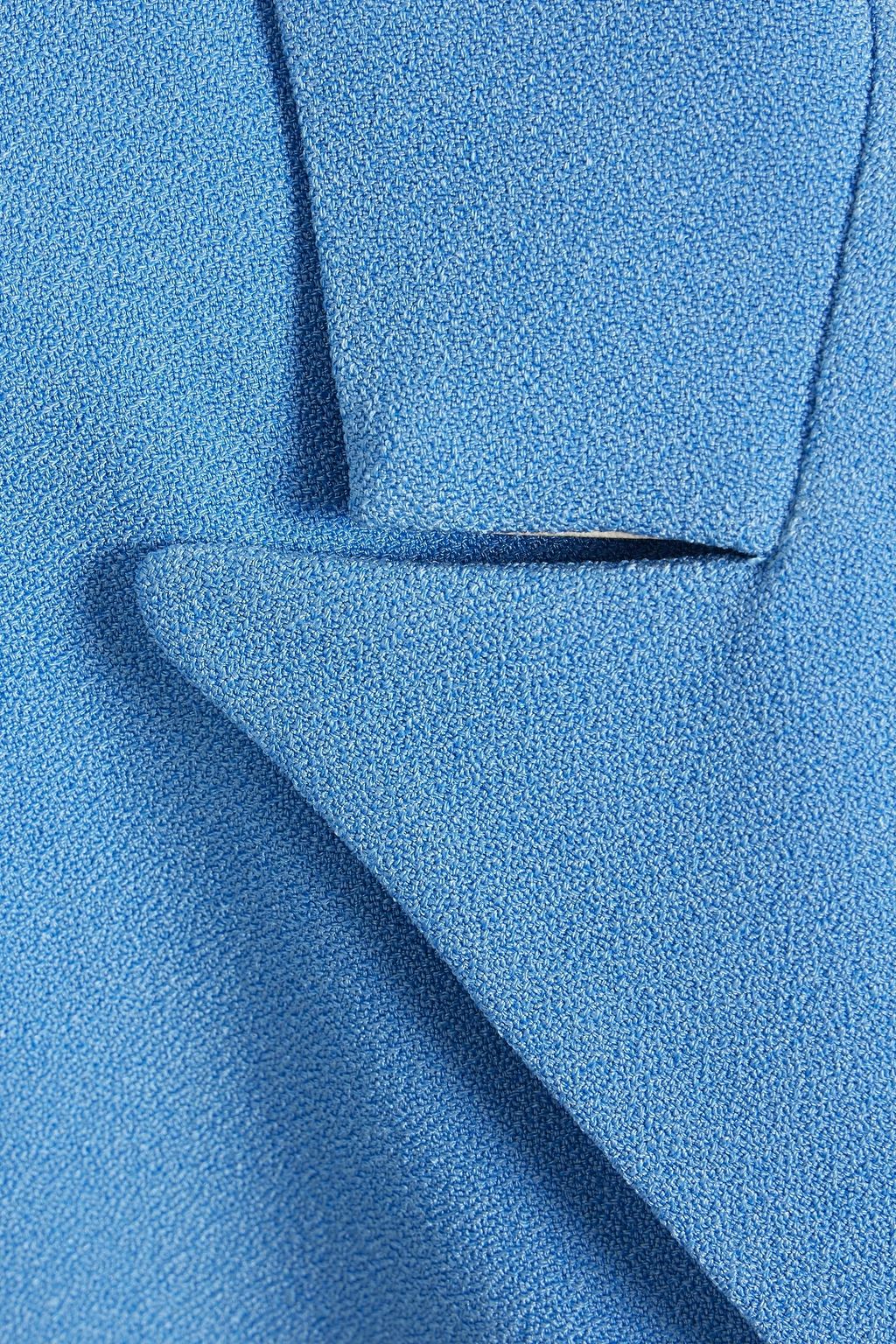 PARIS GEORGIA Max leather-trimmed crepe blazer