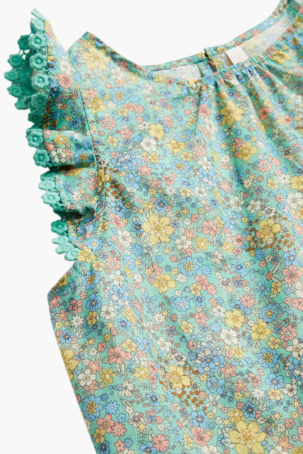 ZIMMERMANN Kids Carnaby ruffled floral-print cotton top