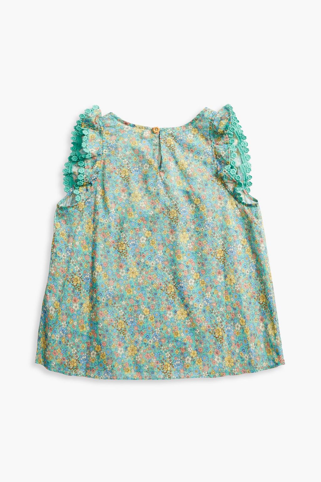 ZIMMERMANN Kids Carnaby ruffled floral-print cotton top