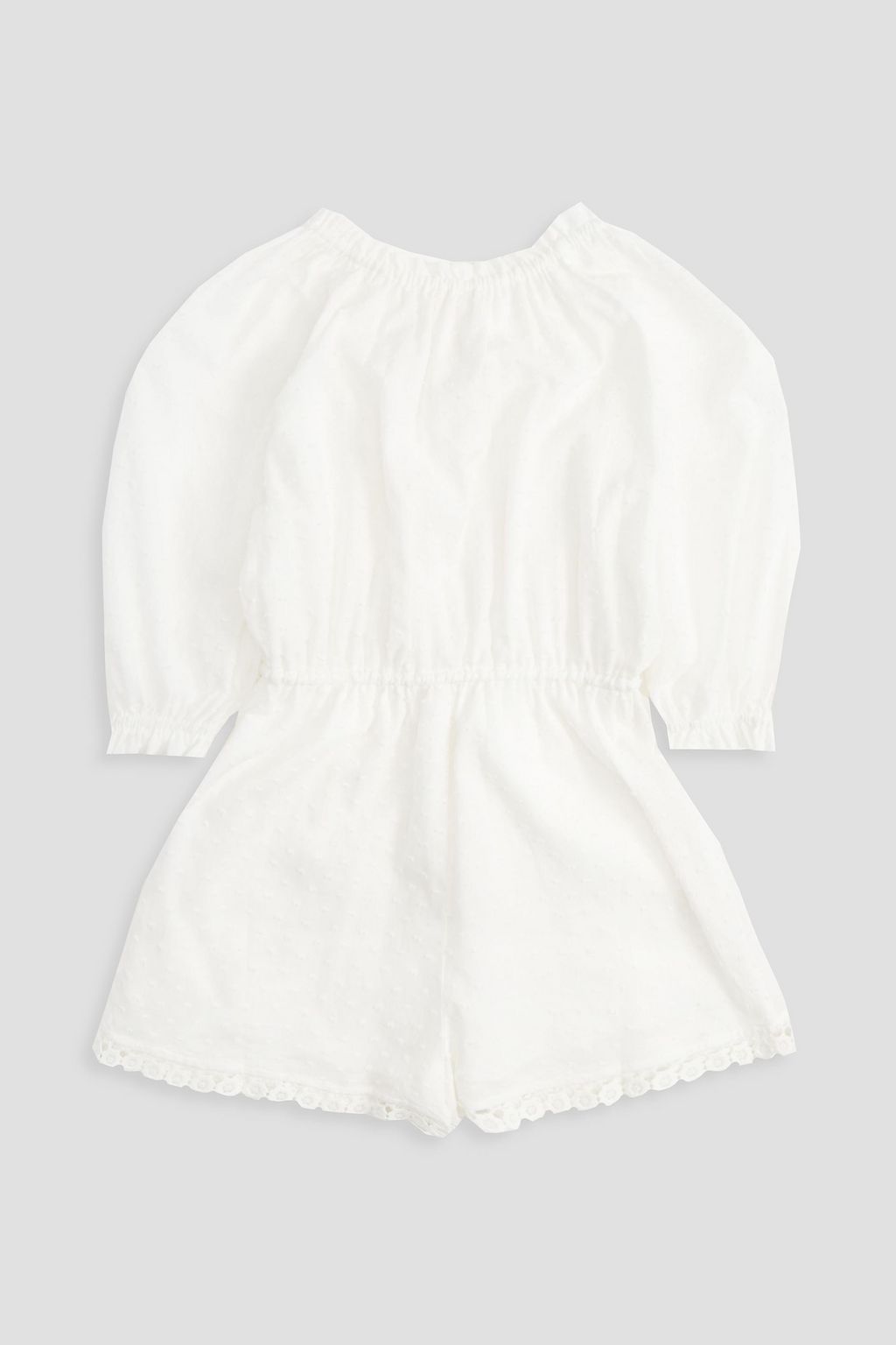 ZIMMERMANN Kids Goldie Swiss-dot cotton playsuit
