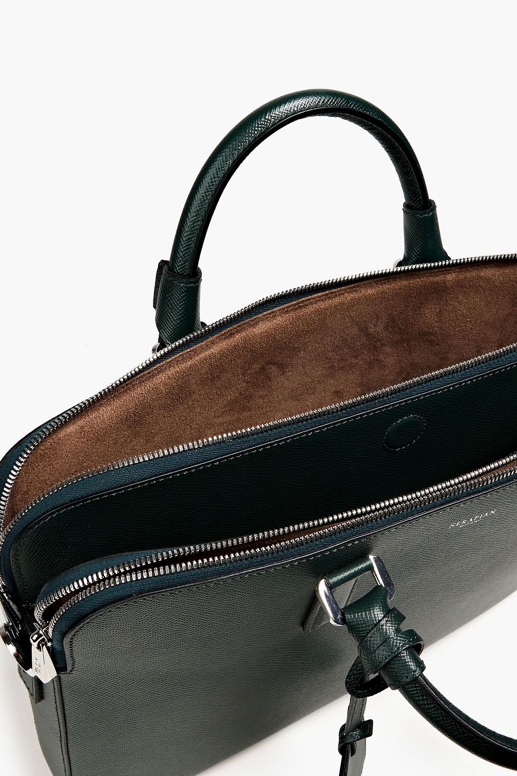 SERAPIAN Evolution texturedleather briefcase THE