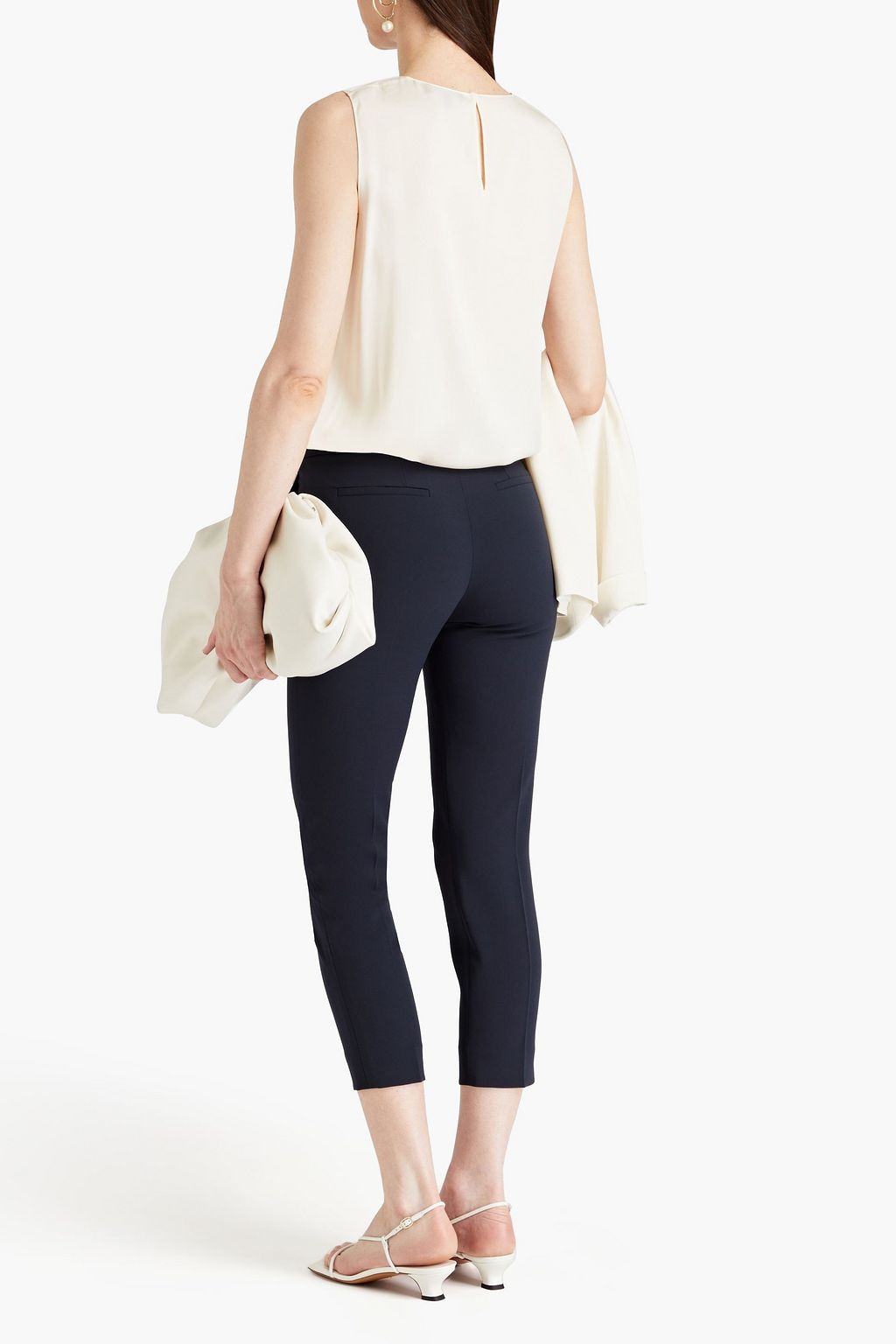 CHLOÉ 크레이프 크롭 슬림 레그 팬츠