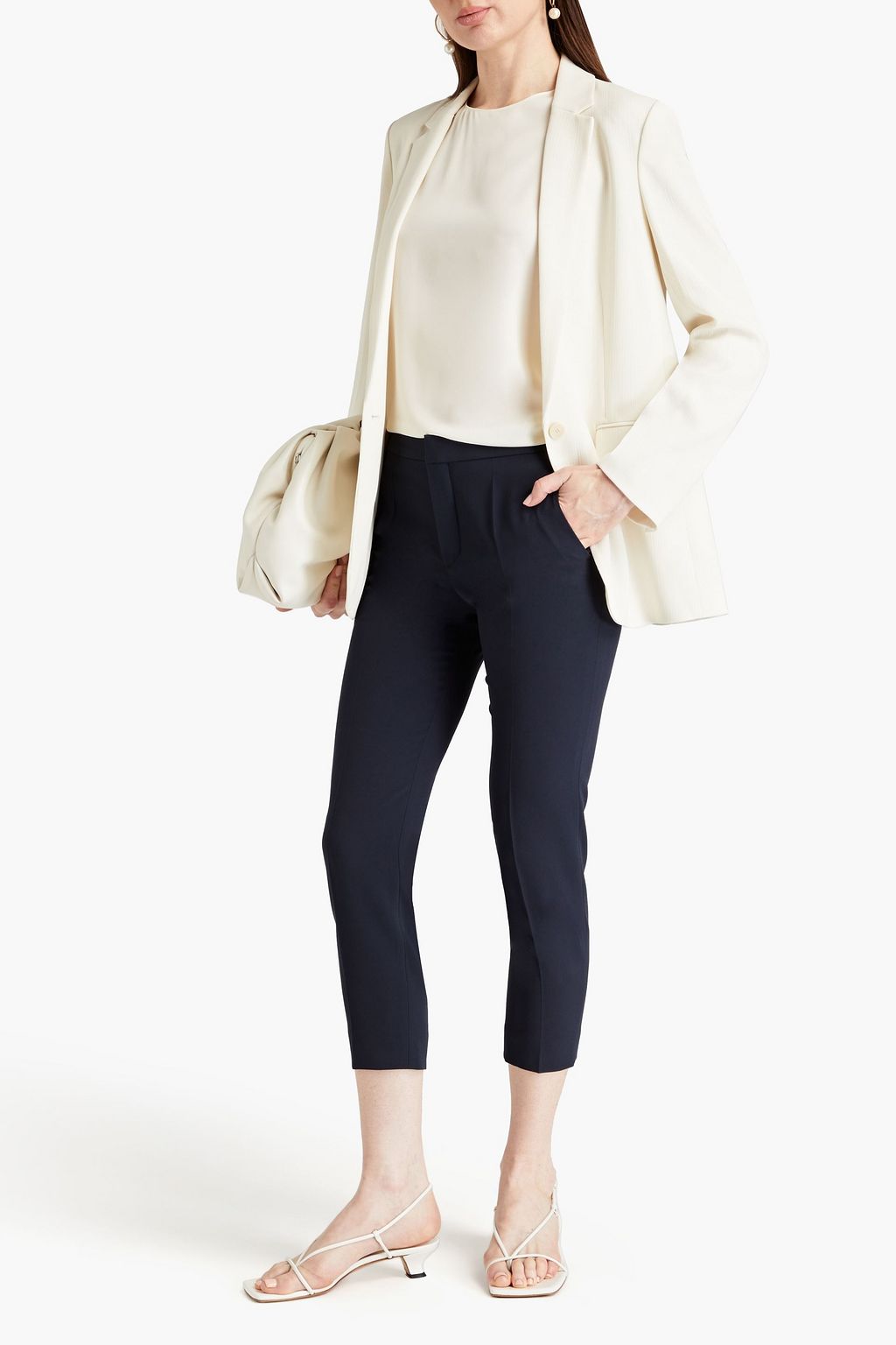 CHLOÉ 크레이프 크롭 슬림 레그 팬츠