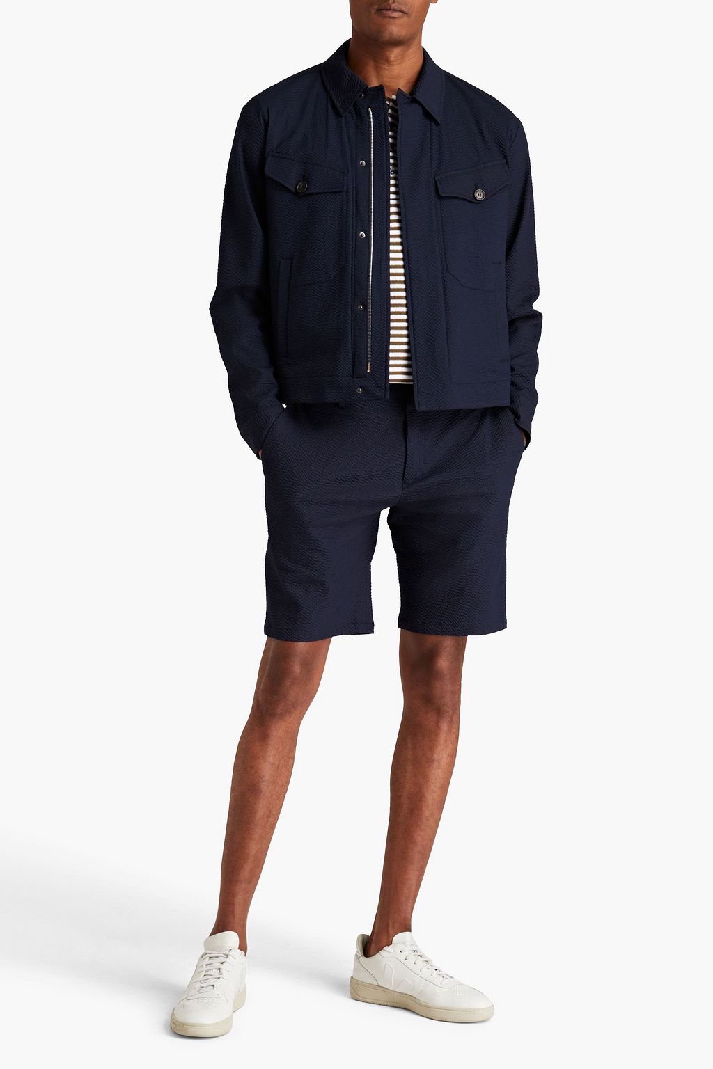 PAUL SMITH جاكيت من قماش سيرساكر المصنوع من مزيج القطن