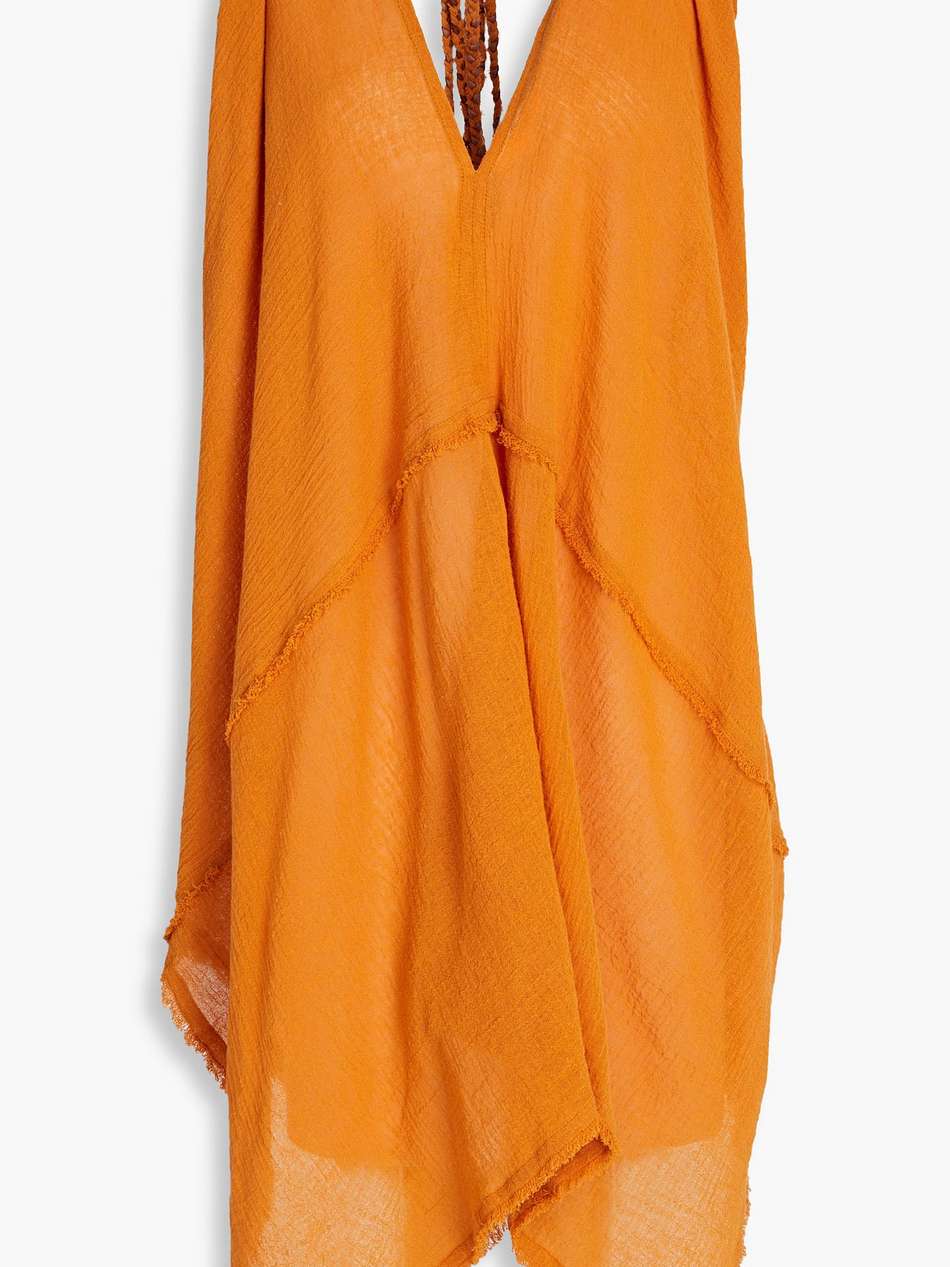 alchick cotton-gauze halterneck dress