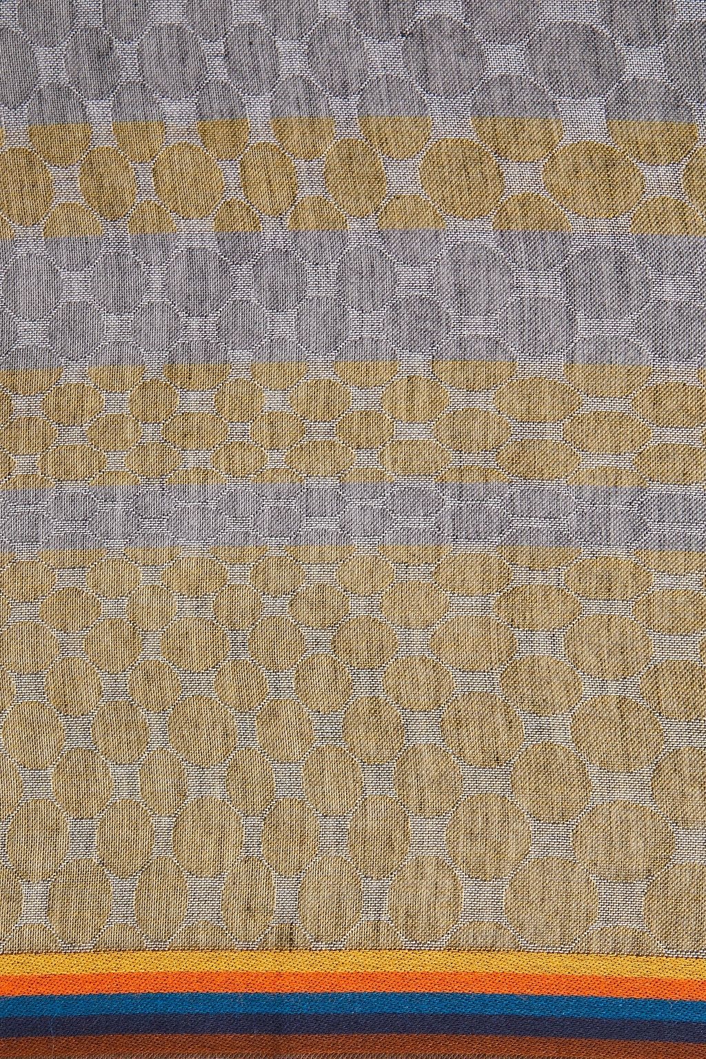 PAUL SMITH Frayed printed cotton-blend jacquard scarf