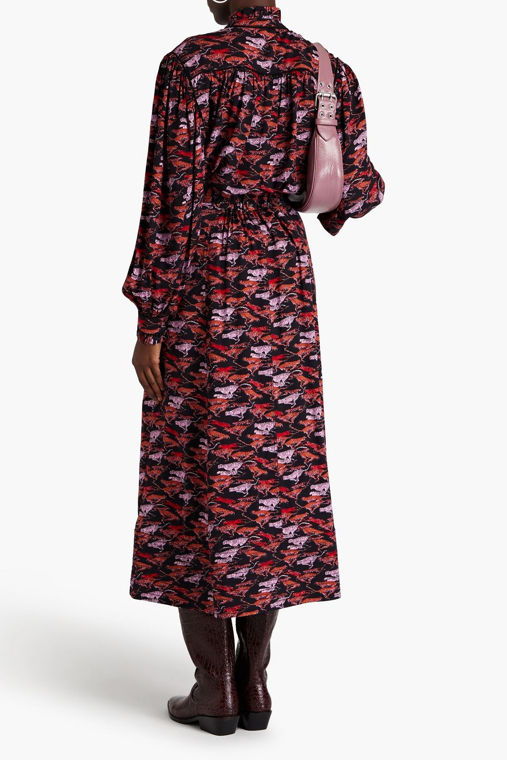 HOFMANN COPENHAGEN Ruffled printed woven blouse